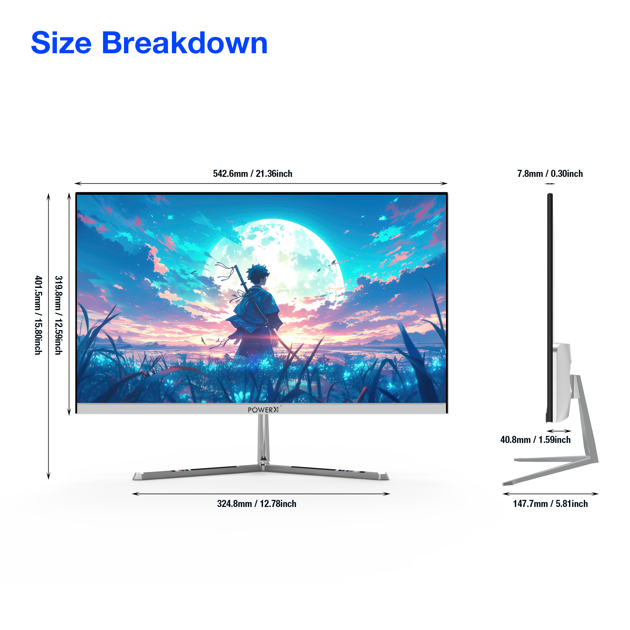 23.8” FHD FRAMELESS LED MONITOR
