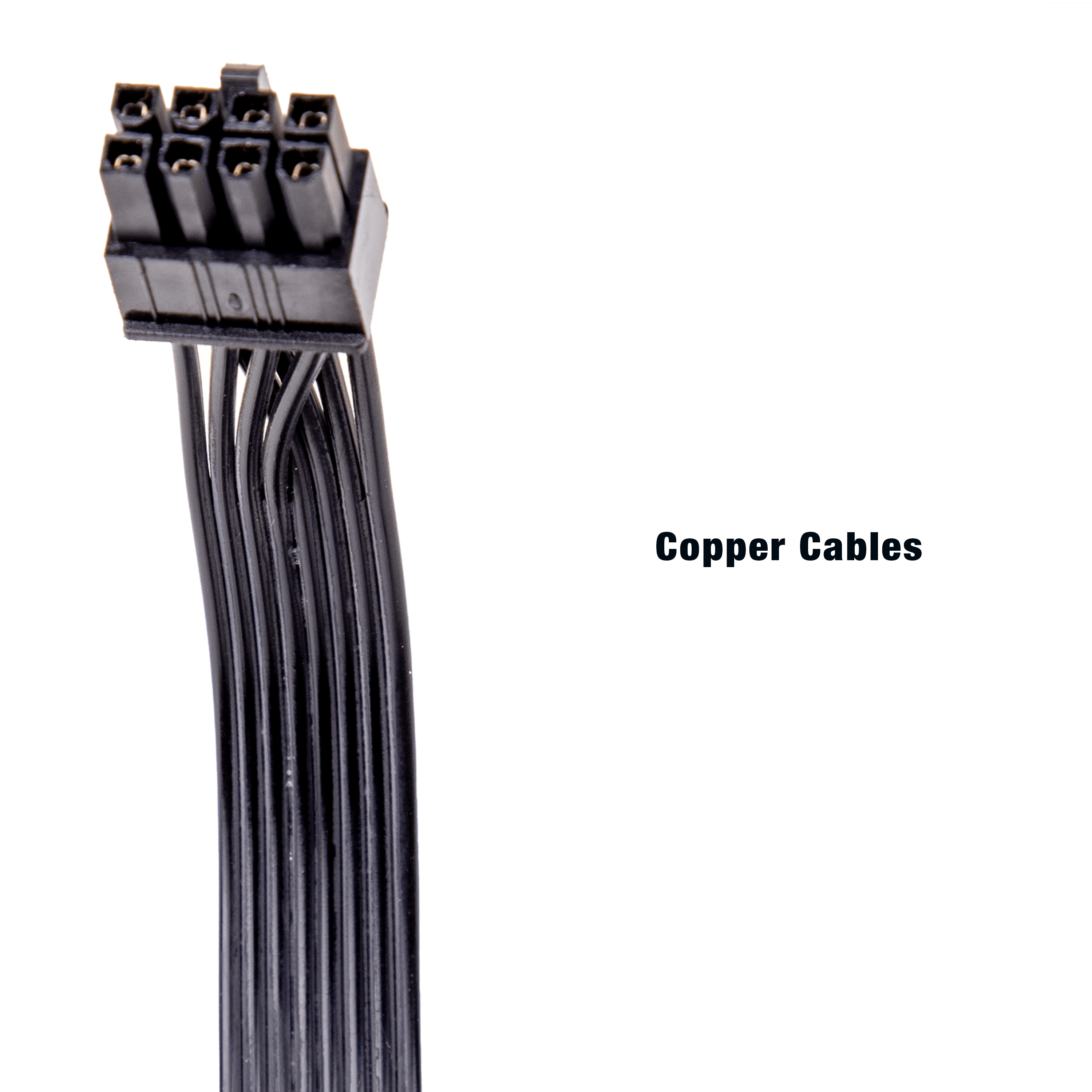 PowerX Copper Black ATX 4 Pin Male to 8 Pin Female CPU Power Connector - PowerX