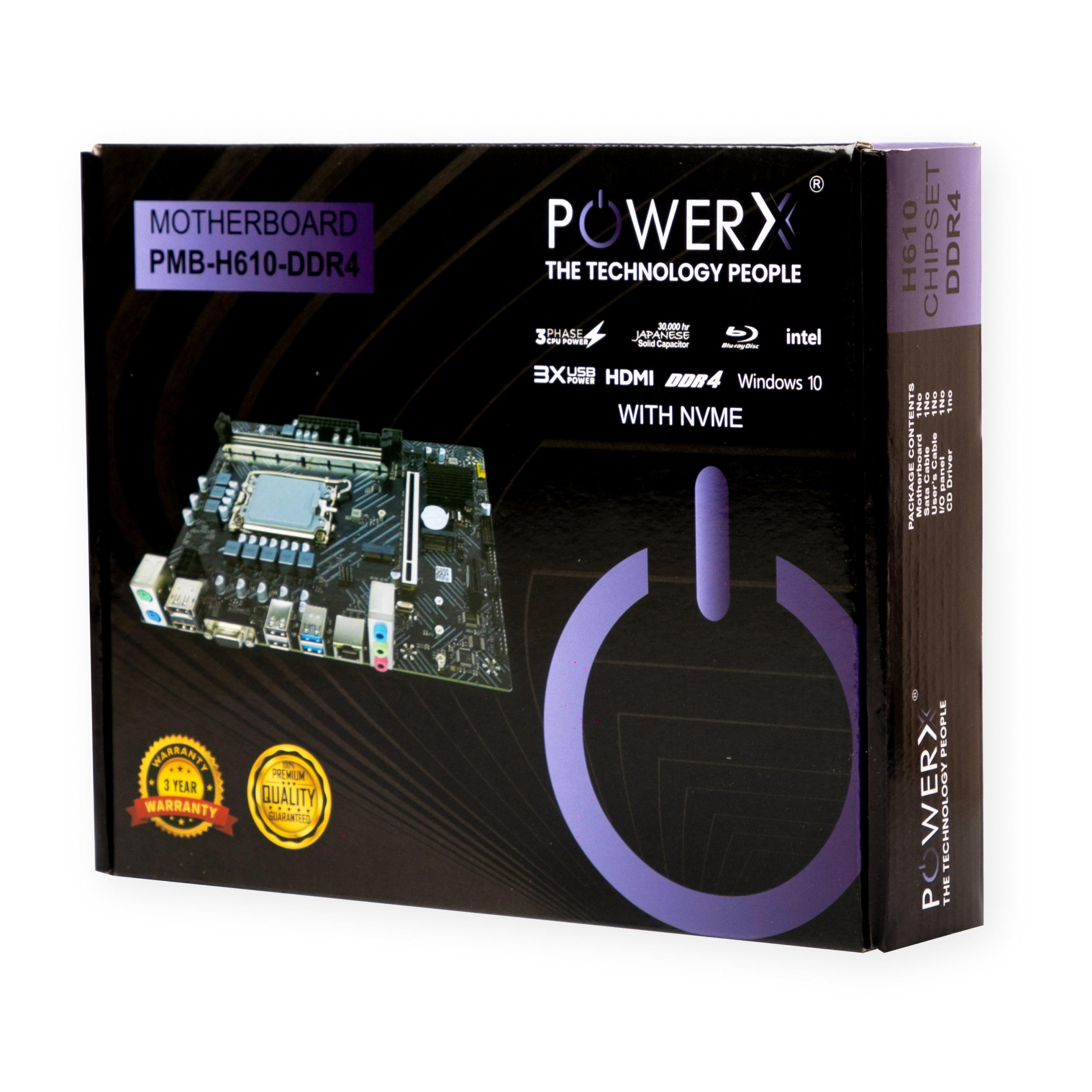 PMB-H610-DDR4 POWERX MOTHERBOARD
