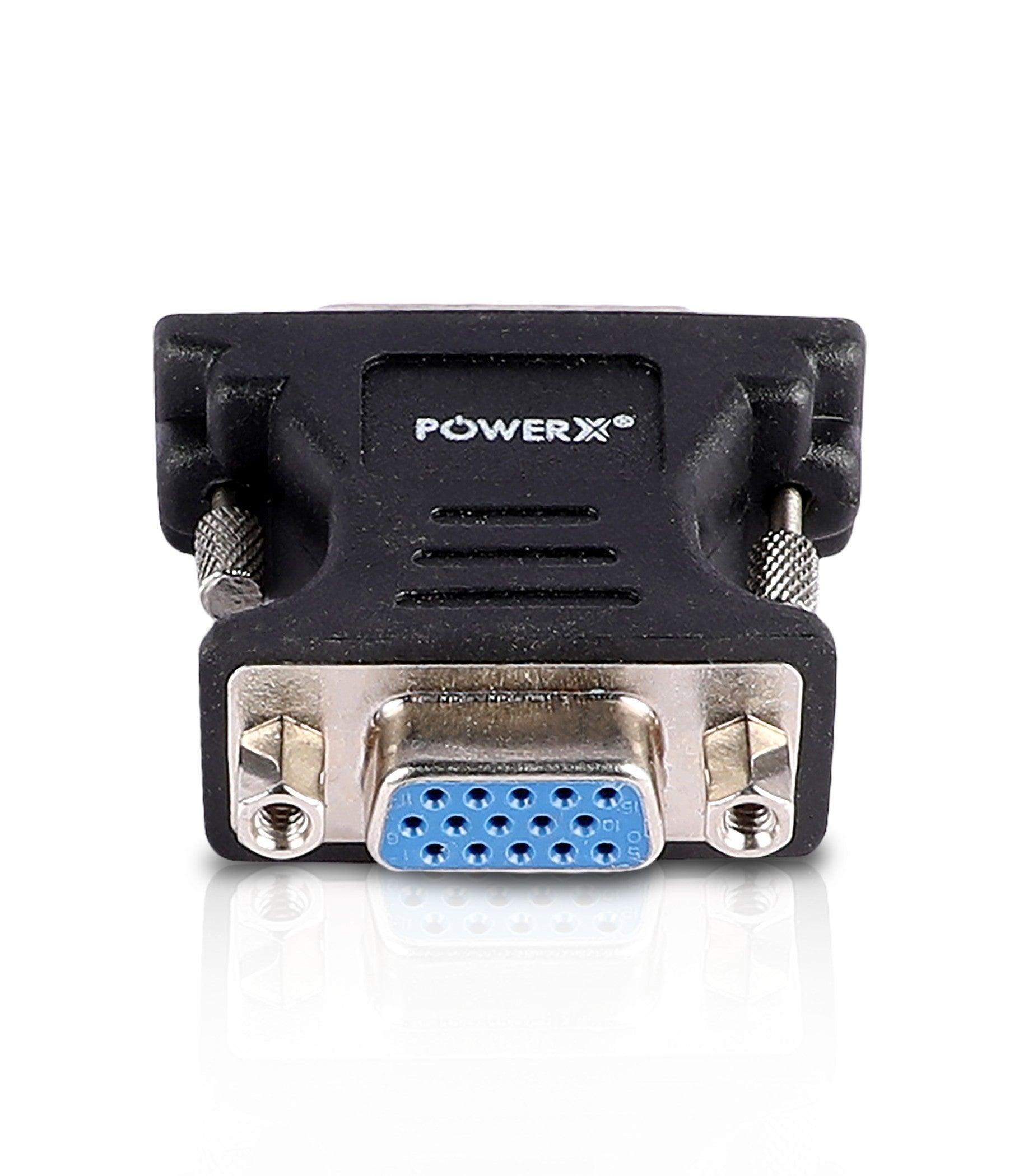 DVI 24+1 MALE TO VGA FEMALE CONNECTOR - PowerX