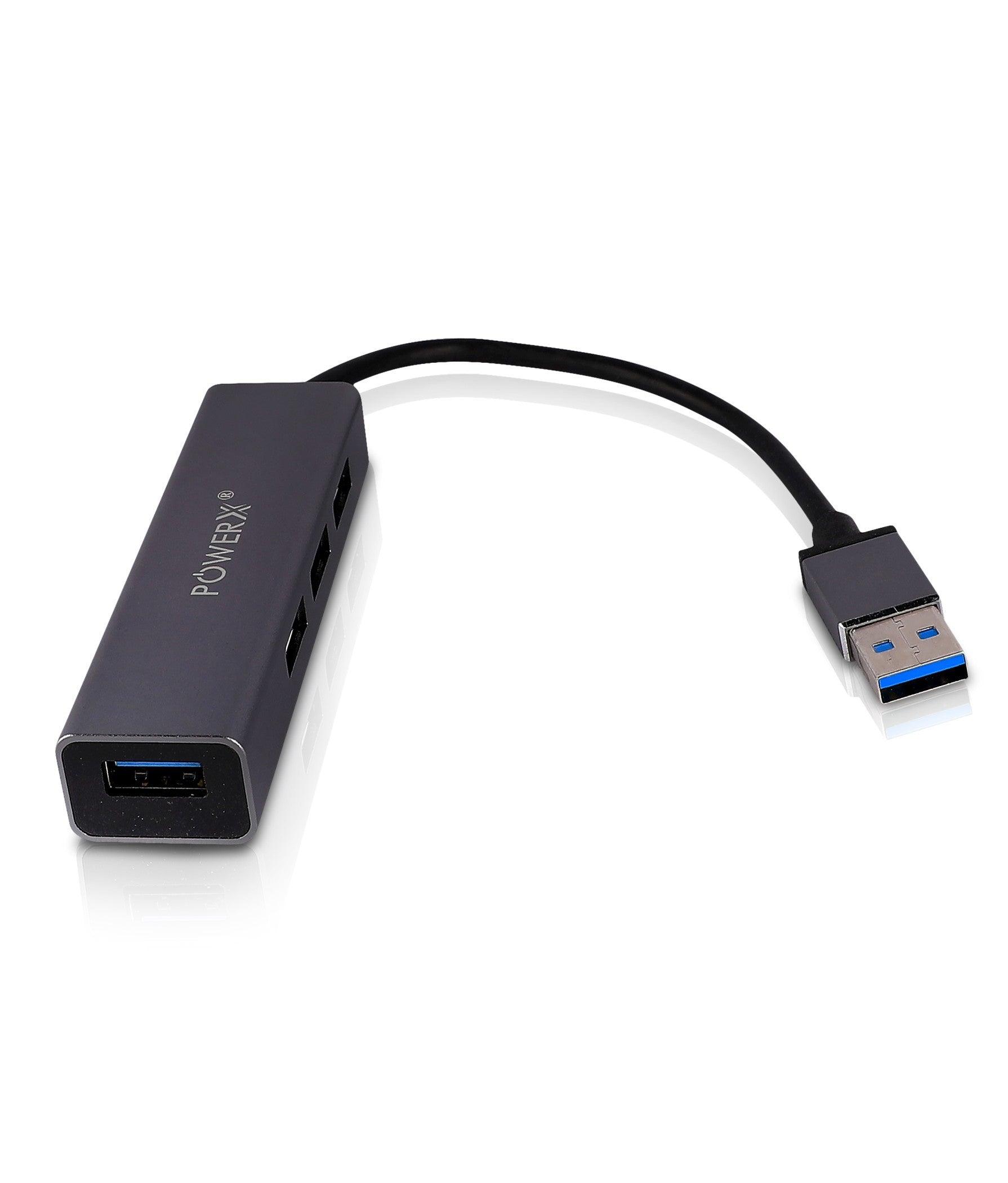 USB 4 PORT HUB 2.0 BLK - PowerX