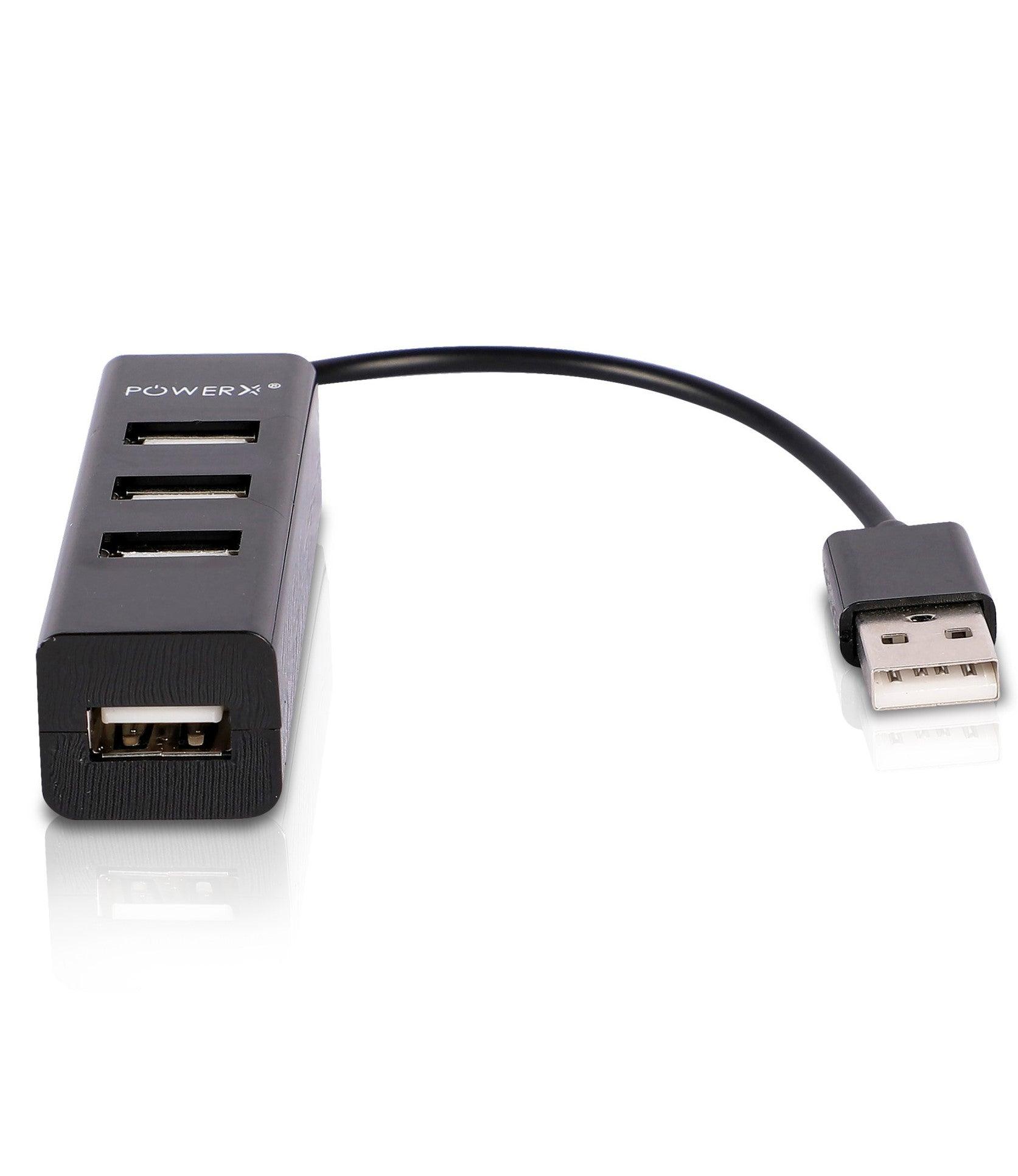 USB 4 PORT HUB 2.0 BLK - PowerX