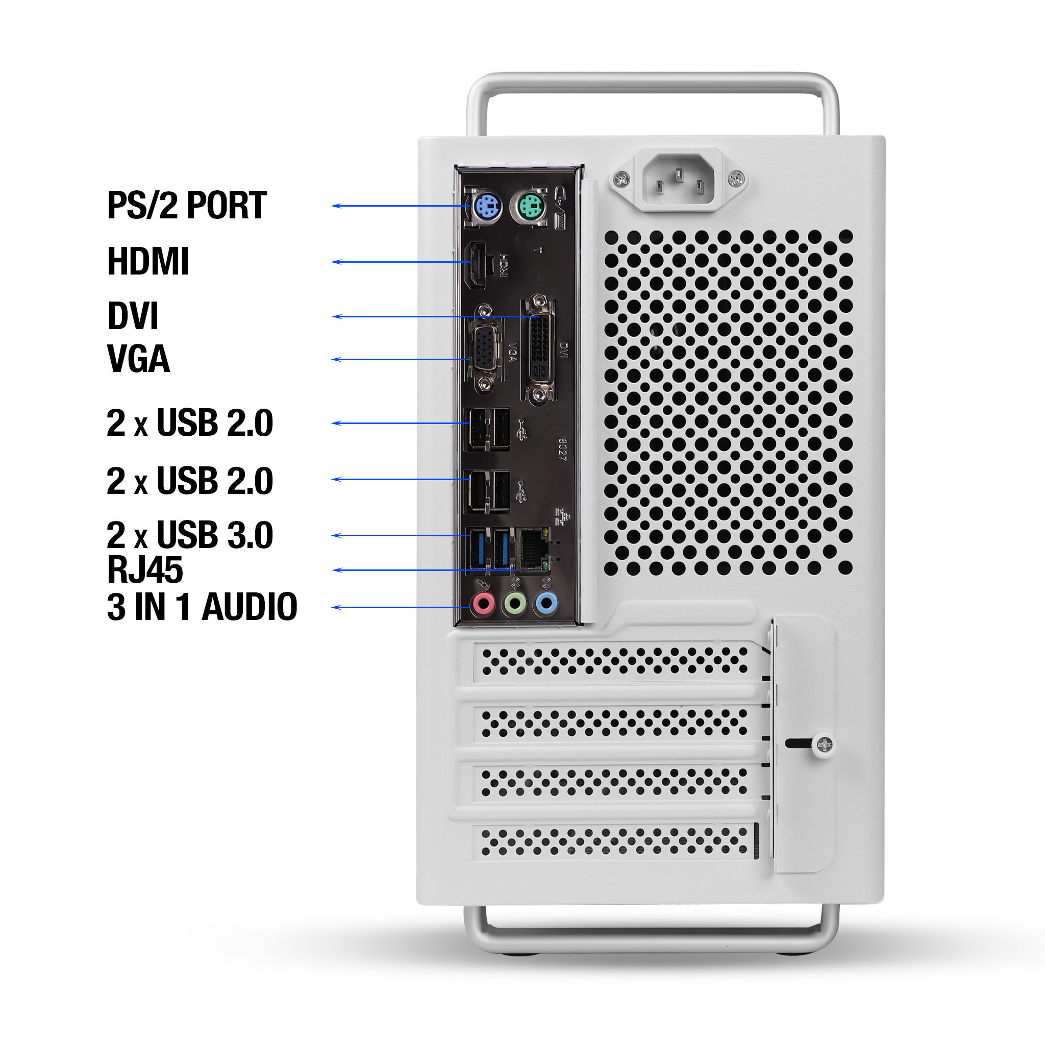 PowerX Turbo U320 Ultra White – Intel i5 10th Gen | 8GB DDR4 | 512GB NVMe | Modern I/O Design