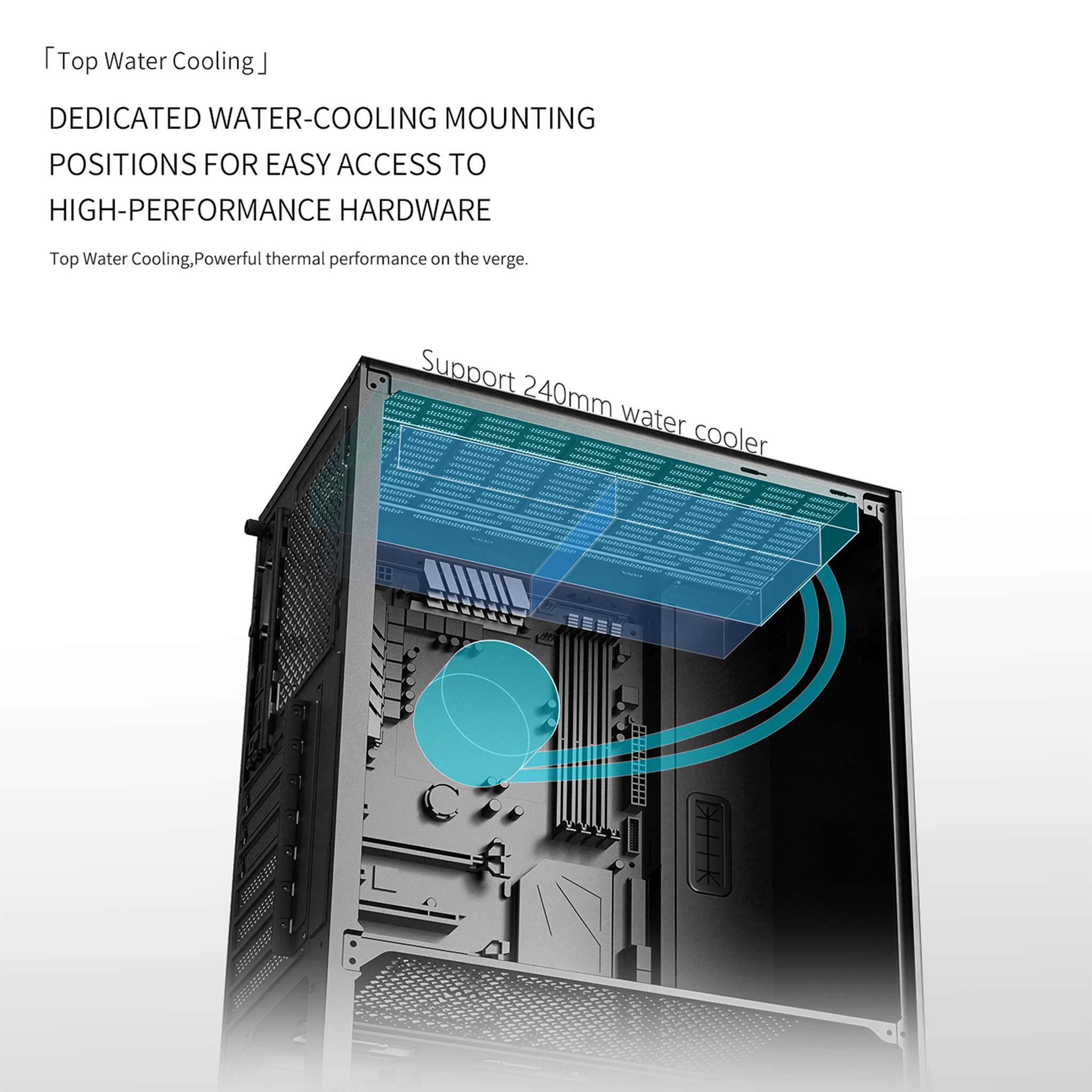 POWERX U610 Ultra Gaming Cabinet – RGB Mid Tower PC Case with Tempered Glass, Airflow Cooling, Cable Management – Supports ATX, mATX, ITX, 330mm GPU, Type-C Port