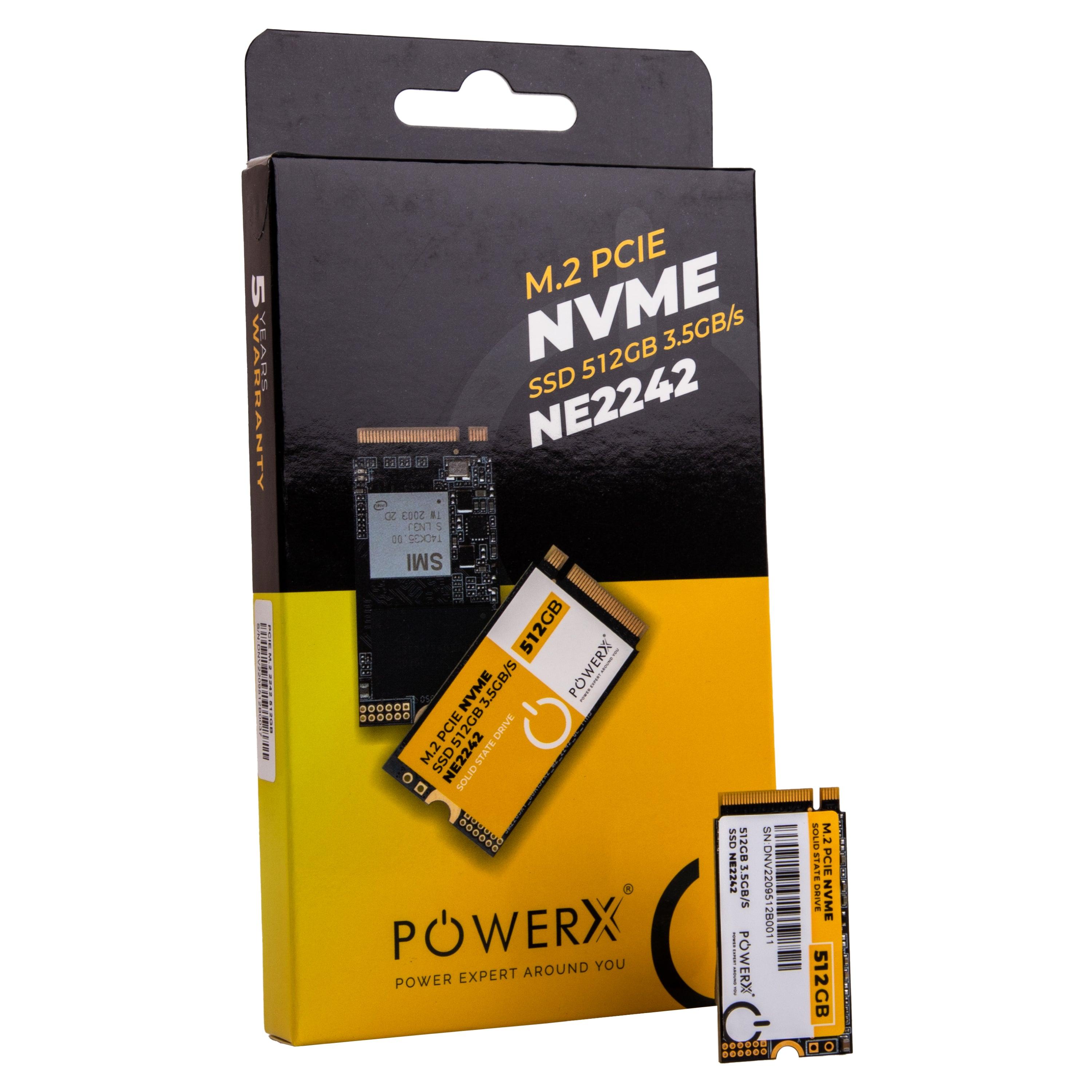 2242 M.2 PCIE NVMe 512GB SSD - PowerX