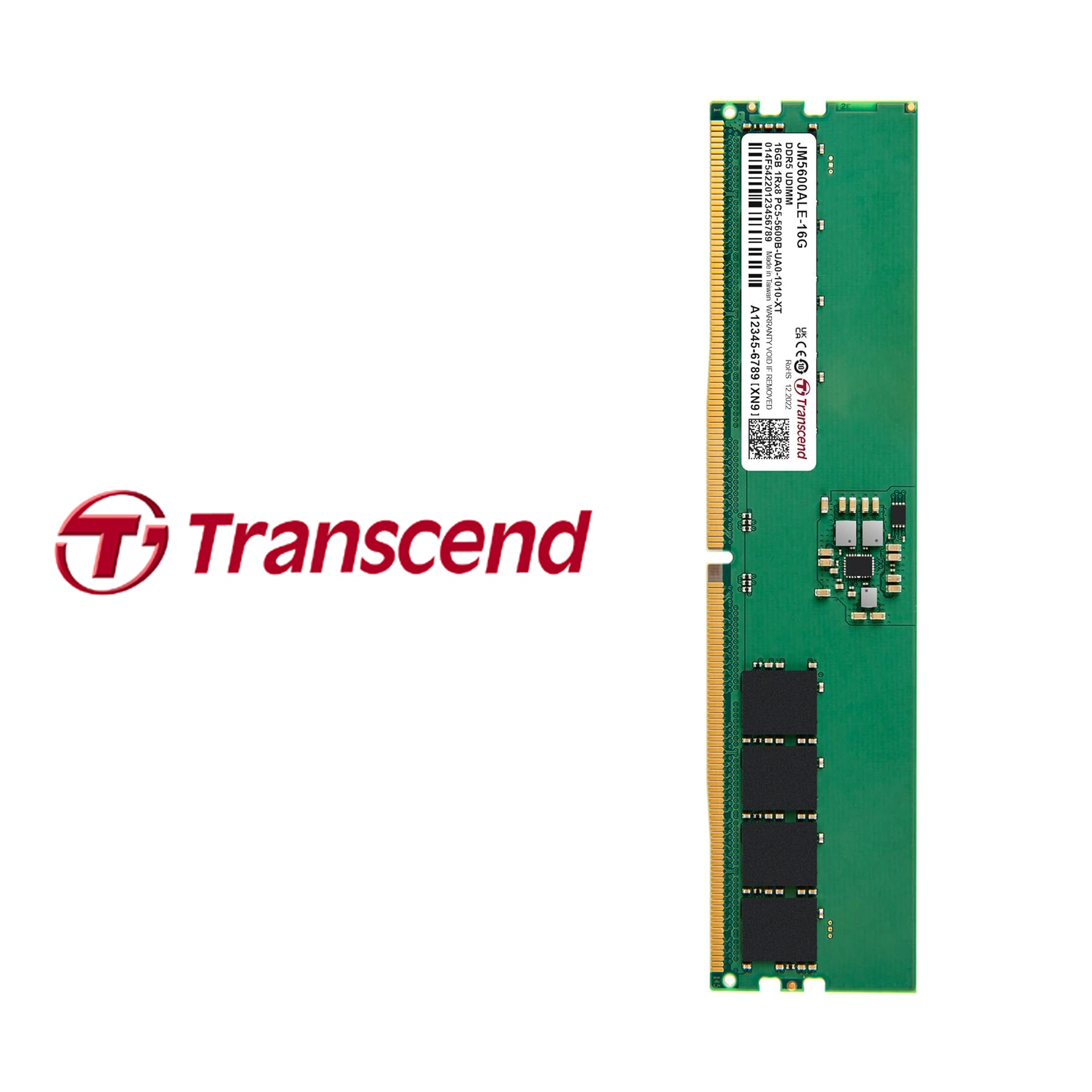 Transcend 16GB DDR5 Desktop RAM – 5600MHz DIMM