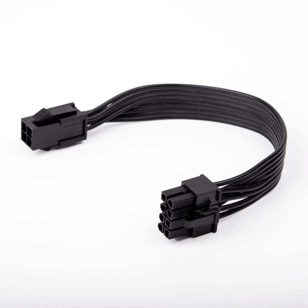 POWERX COPPER BLACK ATX 4 PIN MALE TO 8 PIN FEMALE CPU POWER CONNECTOR
