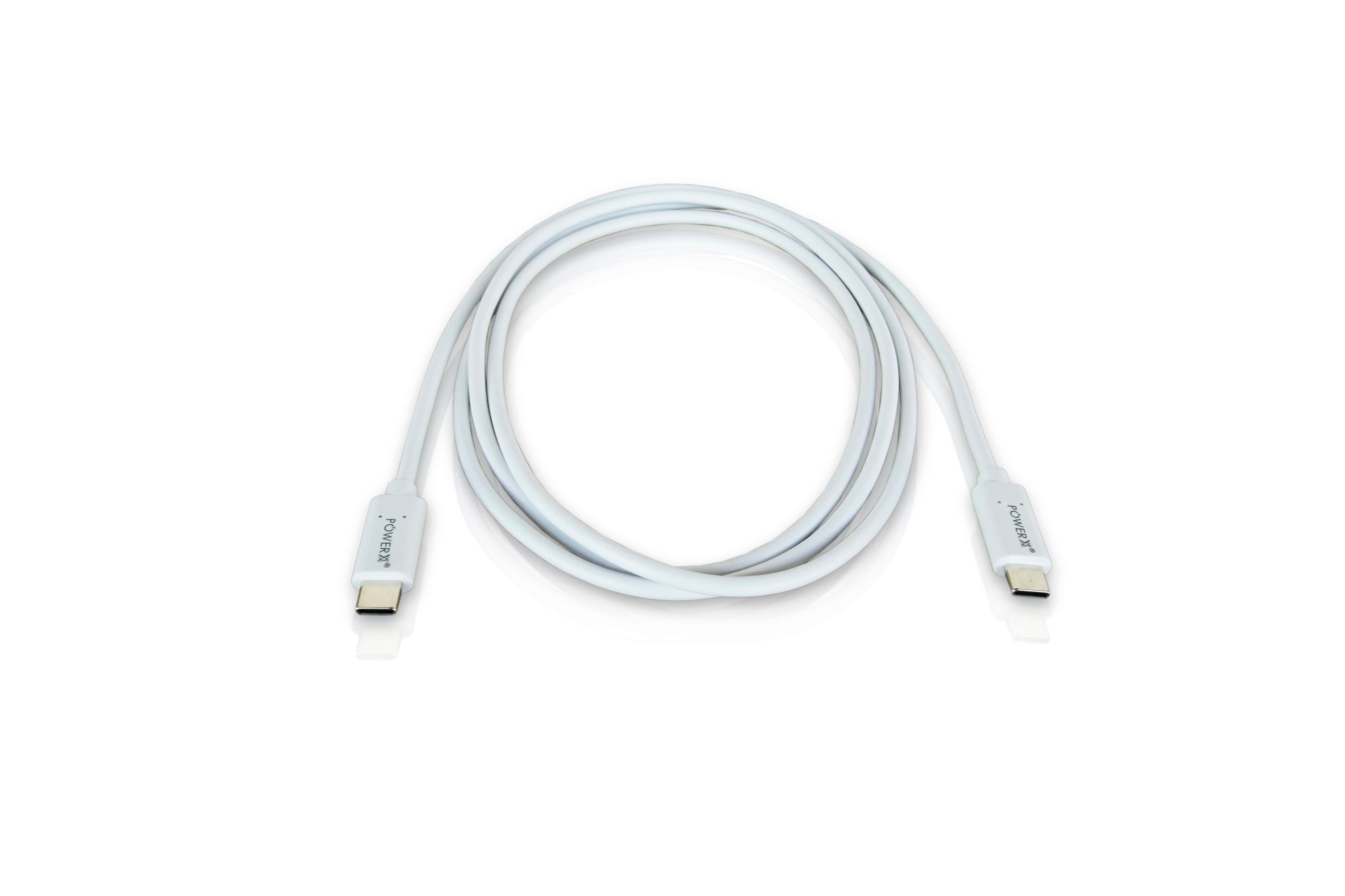 POWER X 5A FAST CHARGING CABLE C TO C WHITE 1.5 METER