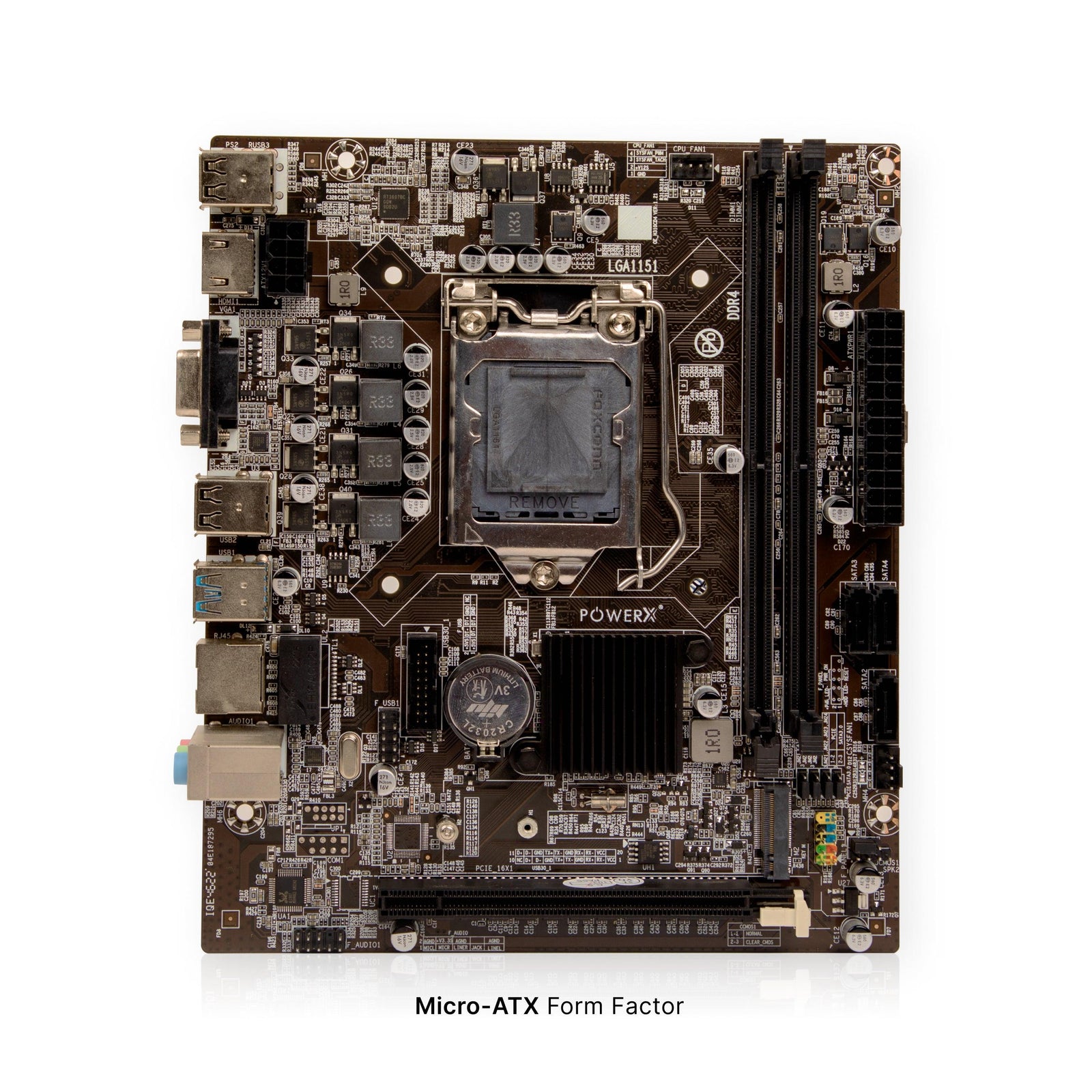 PowerX H310C Motherboard – Versatile for Intel 8th/9th Gen CPUs