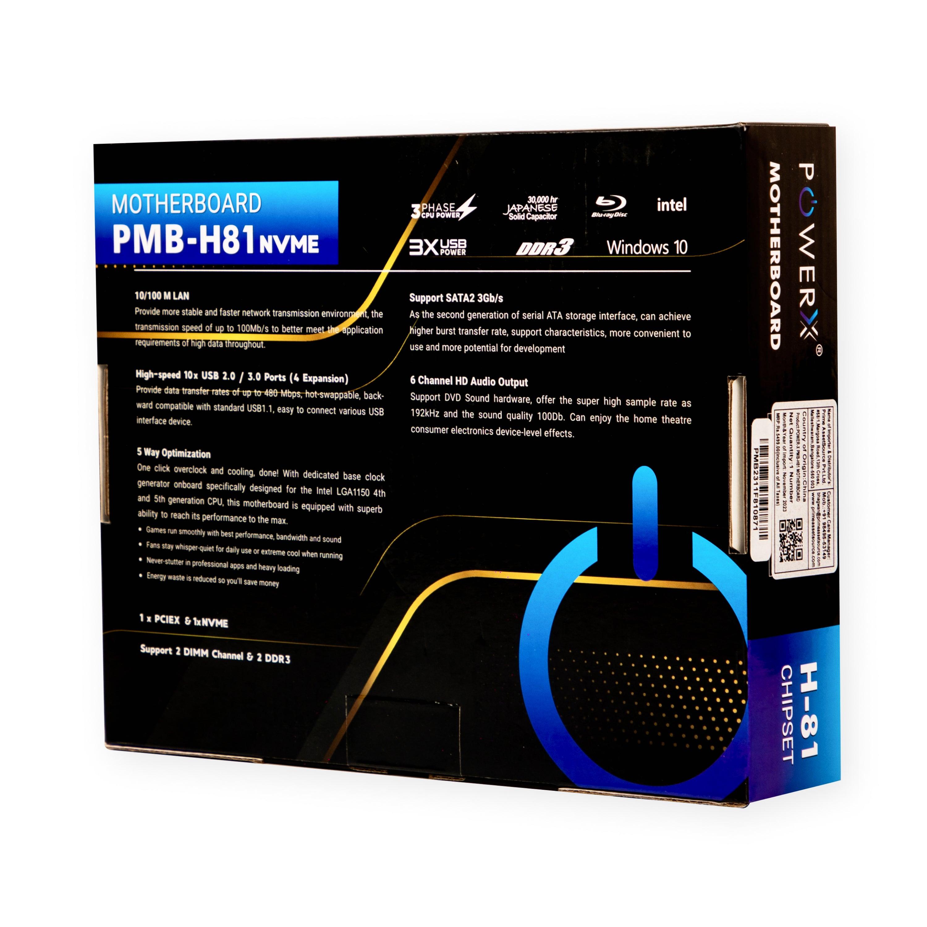 PMB-H81-DDR3 POWERX MOTHERBOARD