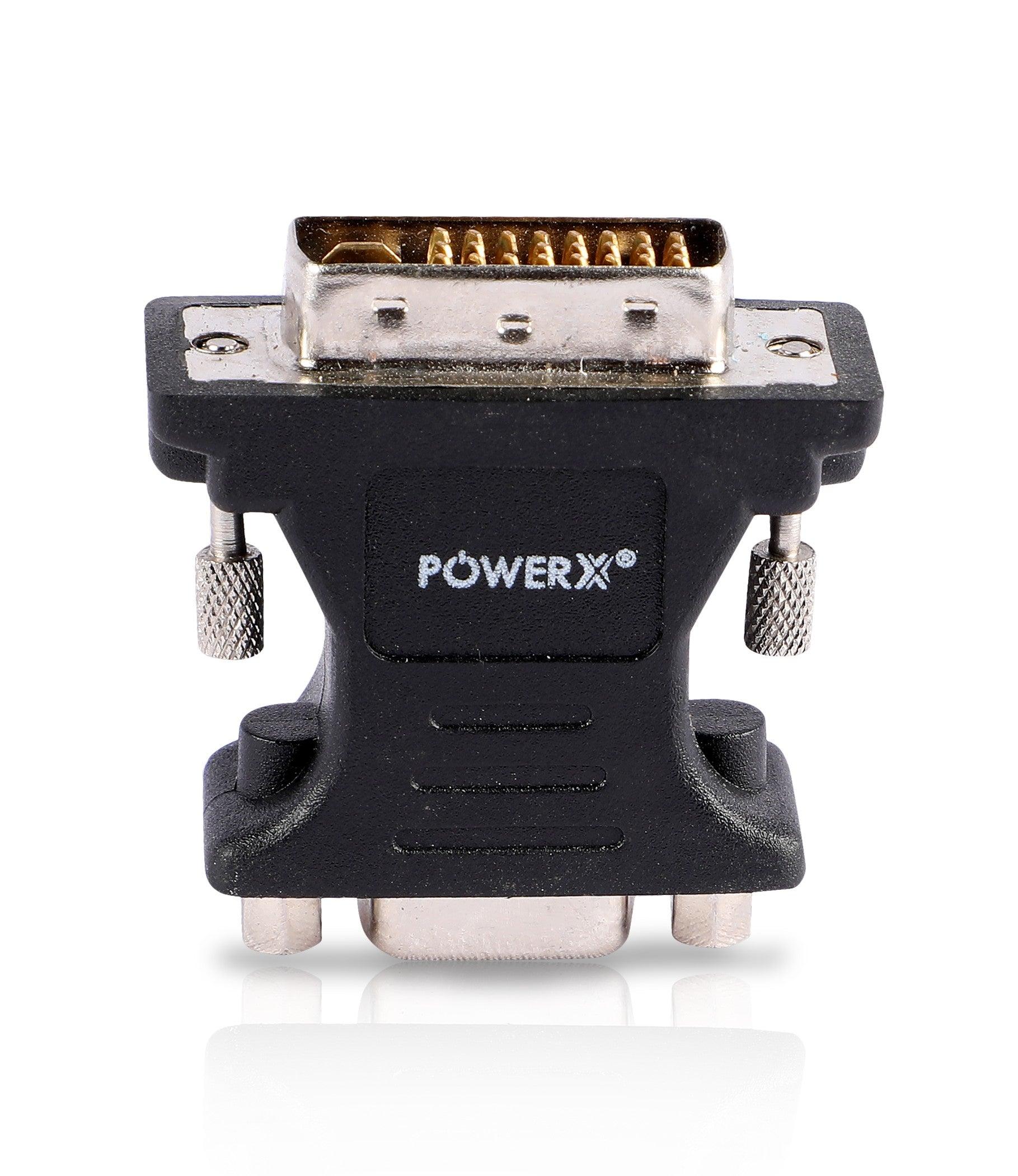 DVI 24+1 MALE TO VGA FEMALE CONNECTOR - PowerX