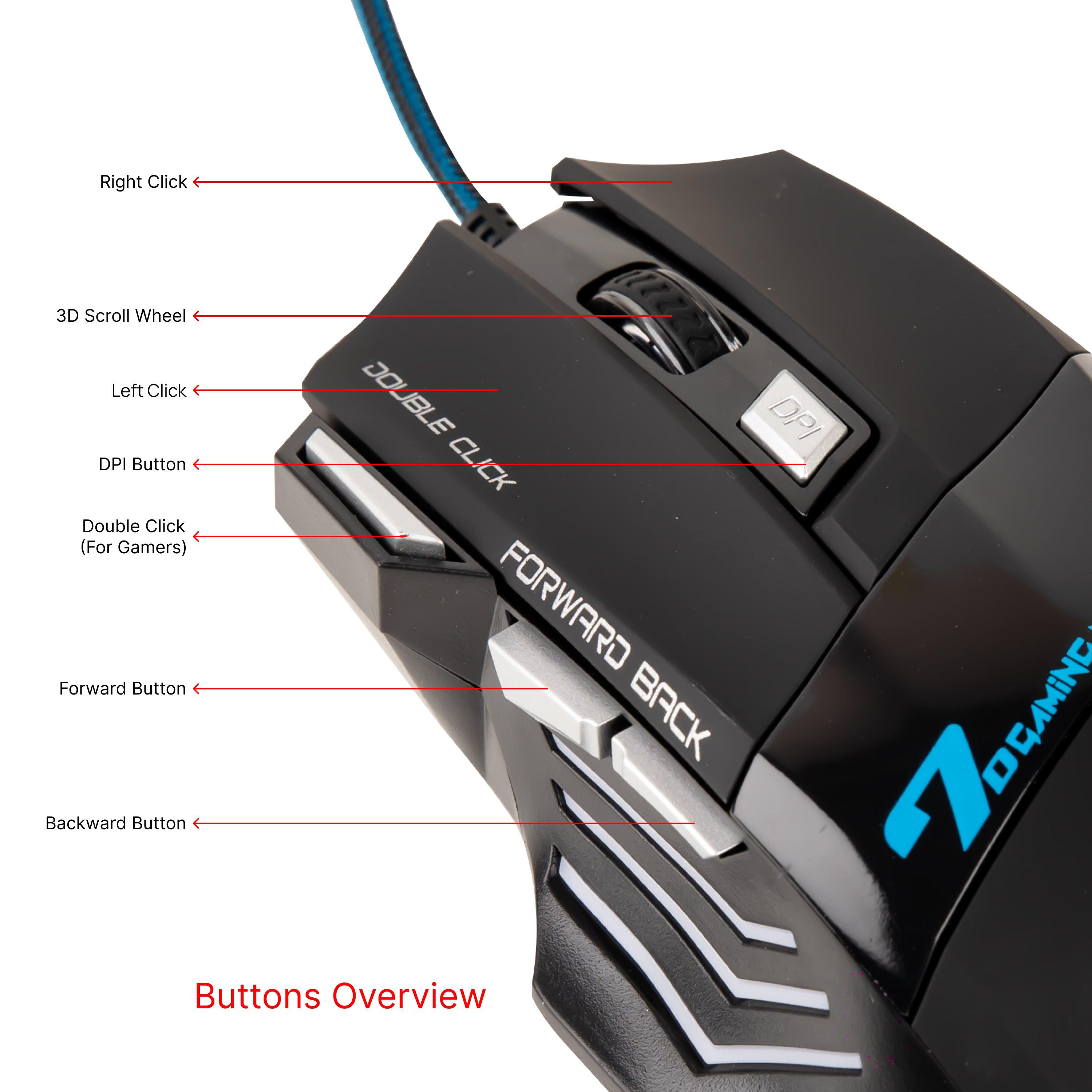 USB WIRED GAMING MOUSE PWX-RAPIDWAVE-U30 - PowerX