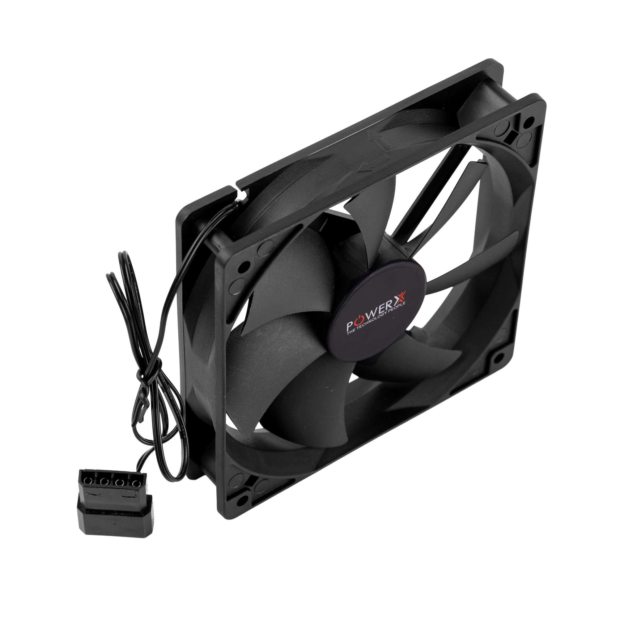 POWERX 120MM 7-Blade Normal Cooling Fan – Black