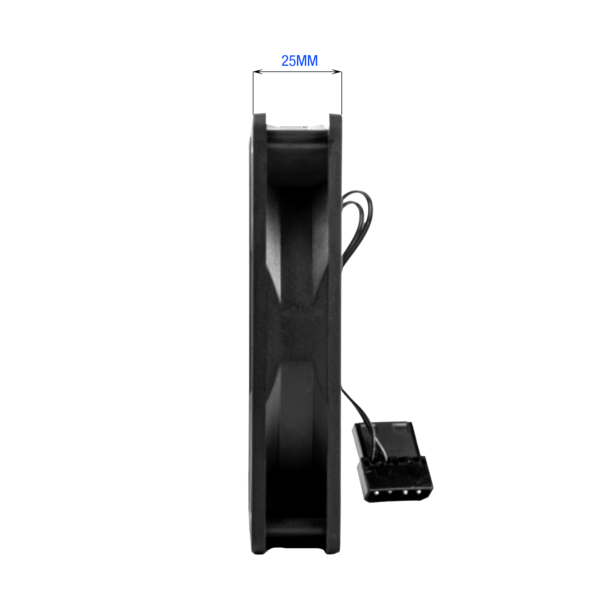 POWERX 120MM 7-Blade Normal Cooling Fan – Black
