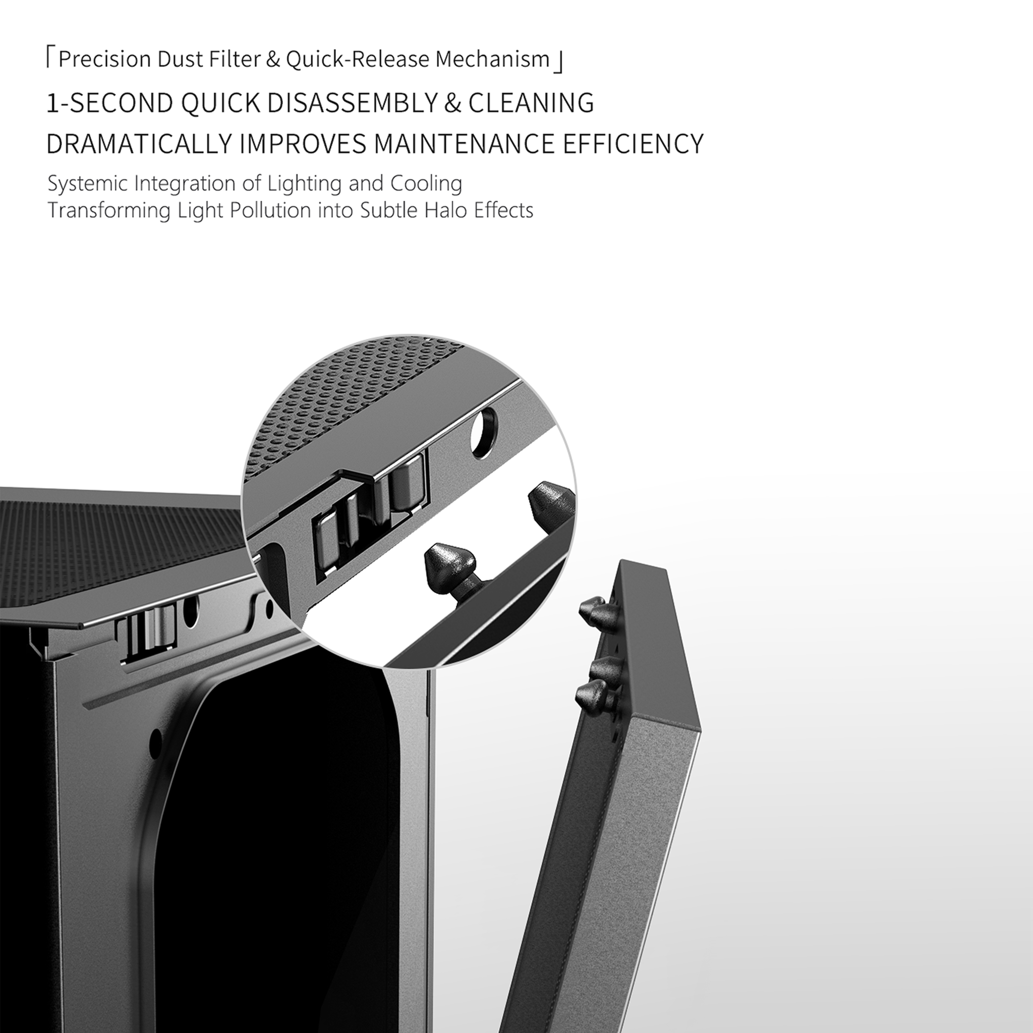 POWERX U610 Ultra Gaming Cabinet – RGB Mid Tower PC Case with Tempered Glass, Airflow Cooling, Cable Management – Supports ATX, mATX, ITX, 330mm GPU, Type-C Port