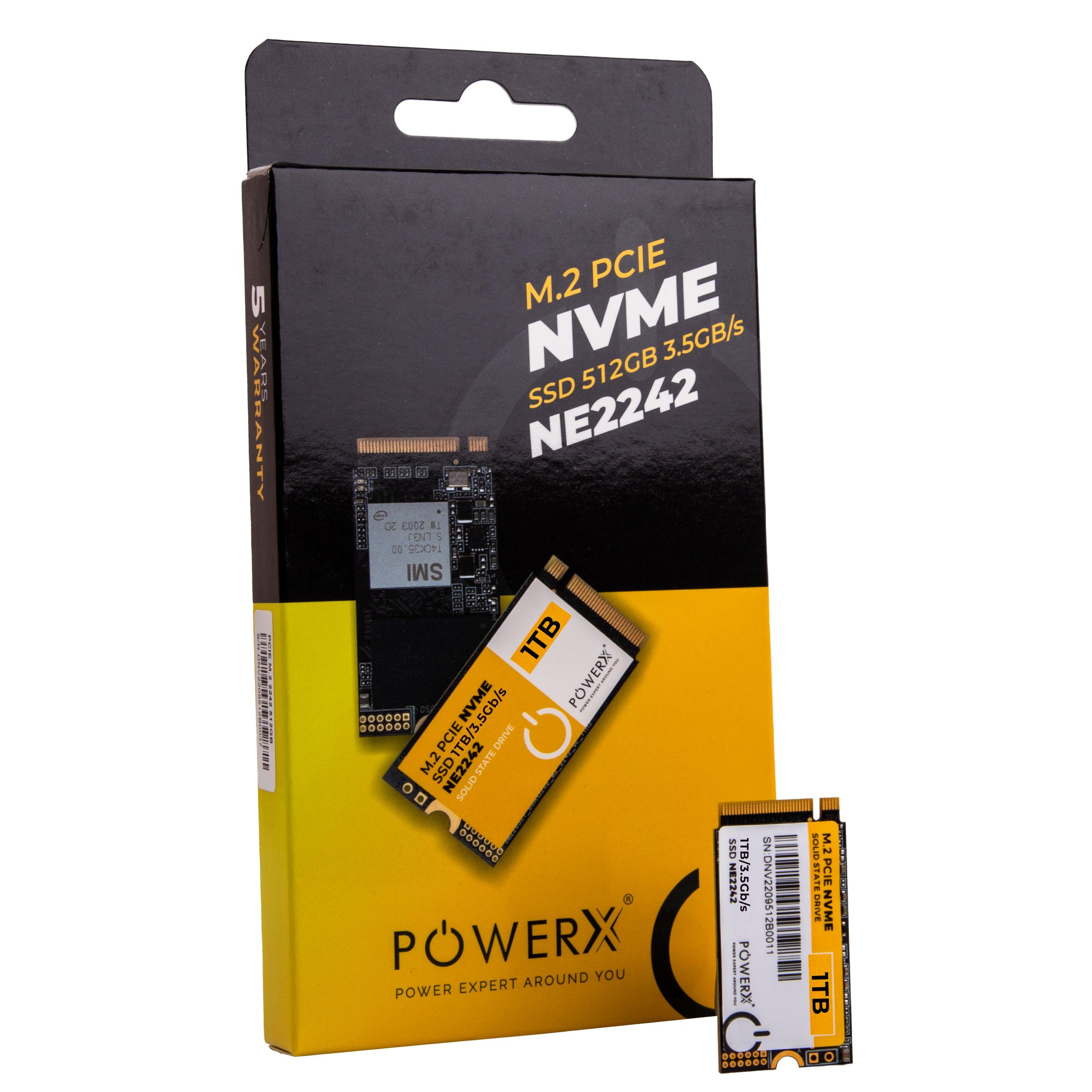 2242 M.2 PCIE NVMe 1TB SSD - PowerX
