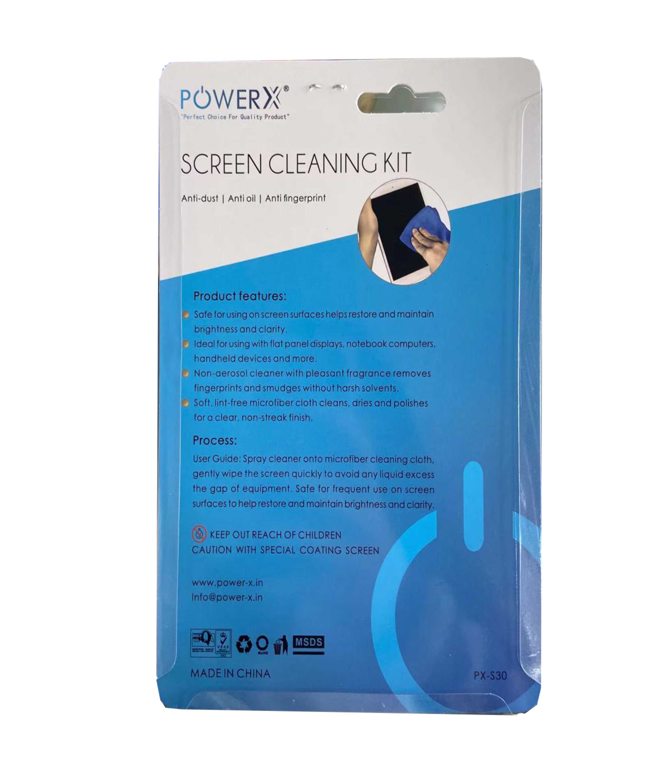 POWER-X SCREEN CLEANING CARE KIT MODEL-GK-S30