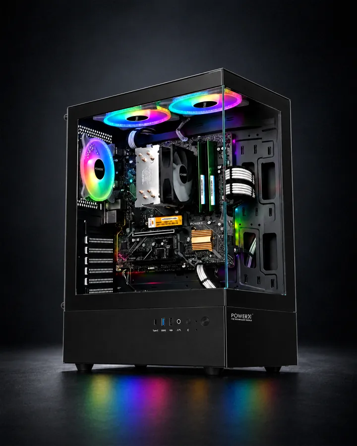 POWERX desktop PC — assembled and tested tower for office, gaming and performance builds