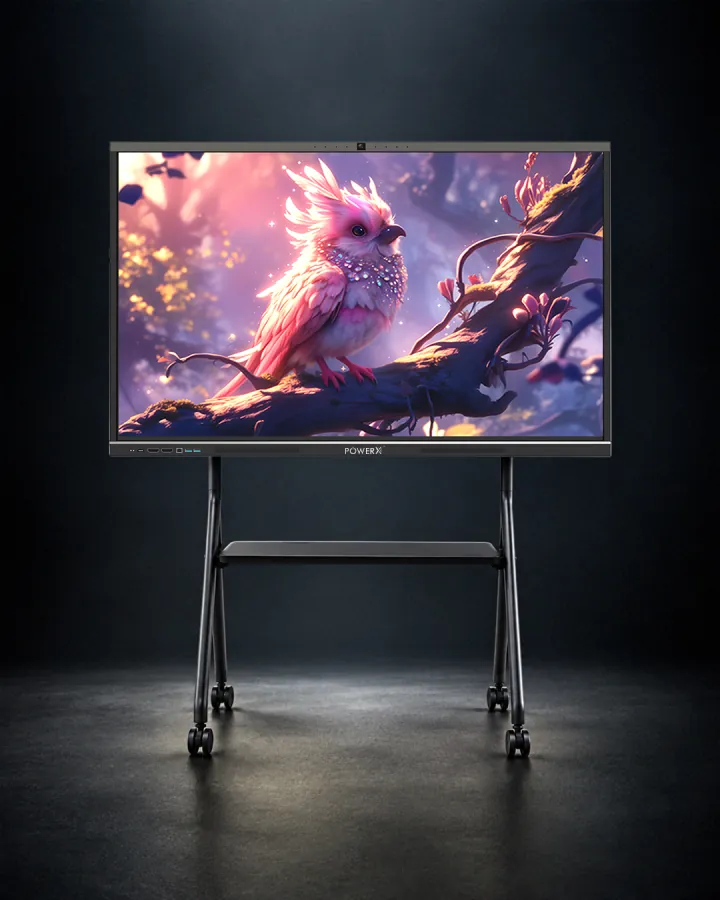POWERX interactive flat panel display — 4K touchscreen for classrooms and boardrooms