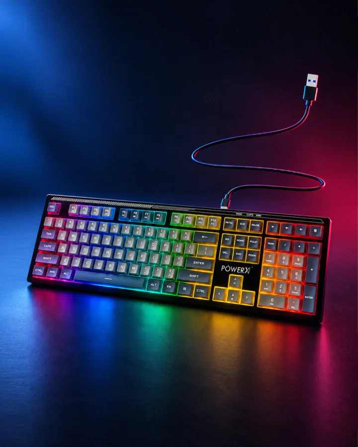 POWERX keyboard and mouse — wired and wireless combos for office and gaming