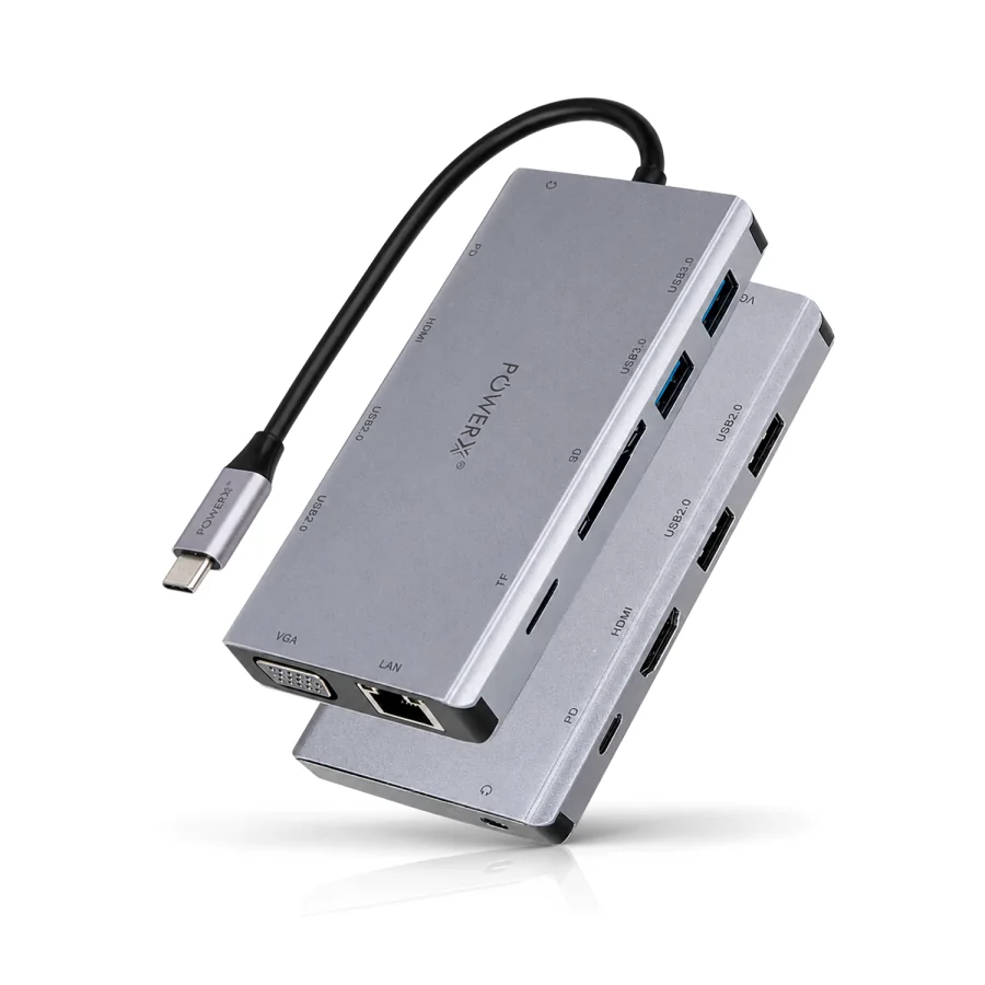 POWERX cables and adapters — HDMI, VGA, SATA and power connectors