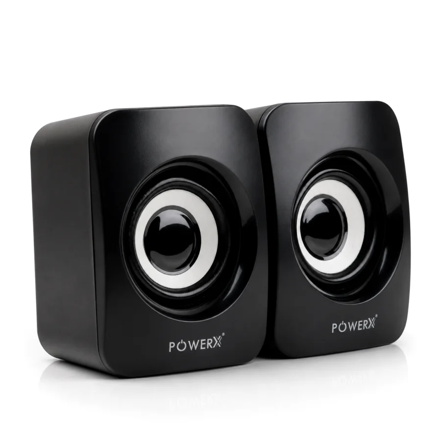 POWERX computer speakers — desktop audio for offices, homes and classrooms