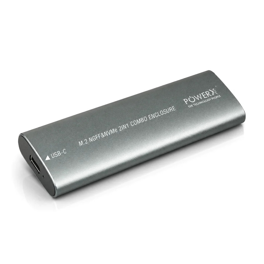 POWERX SSD enclosure — USB 3.1 caddies for NVMe, NGFF and 2.5-inch SATA drives