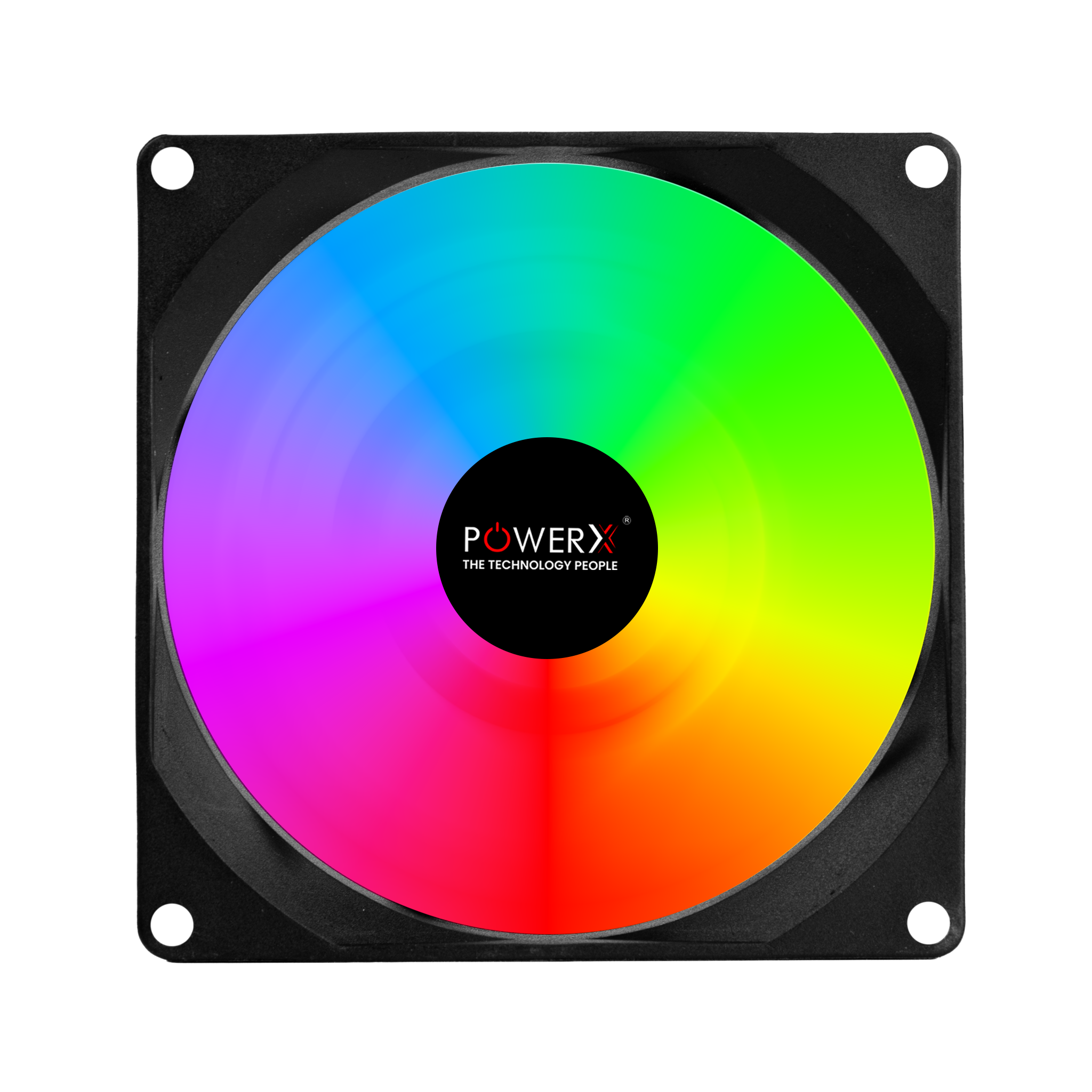 POWERX 90MM 7 BLADE RGB COOLING FAN - BLACK