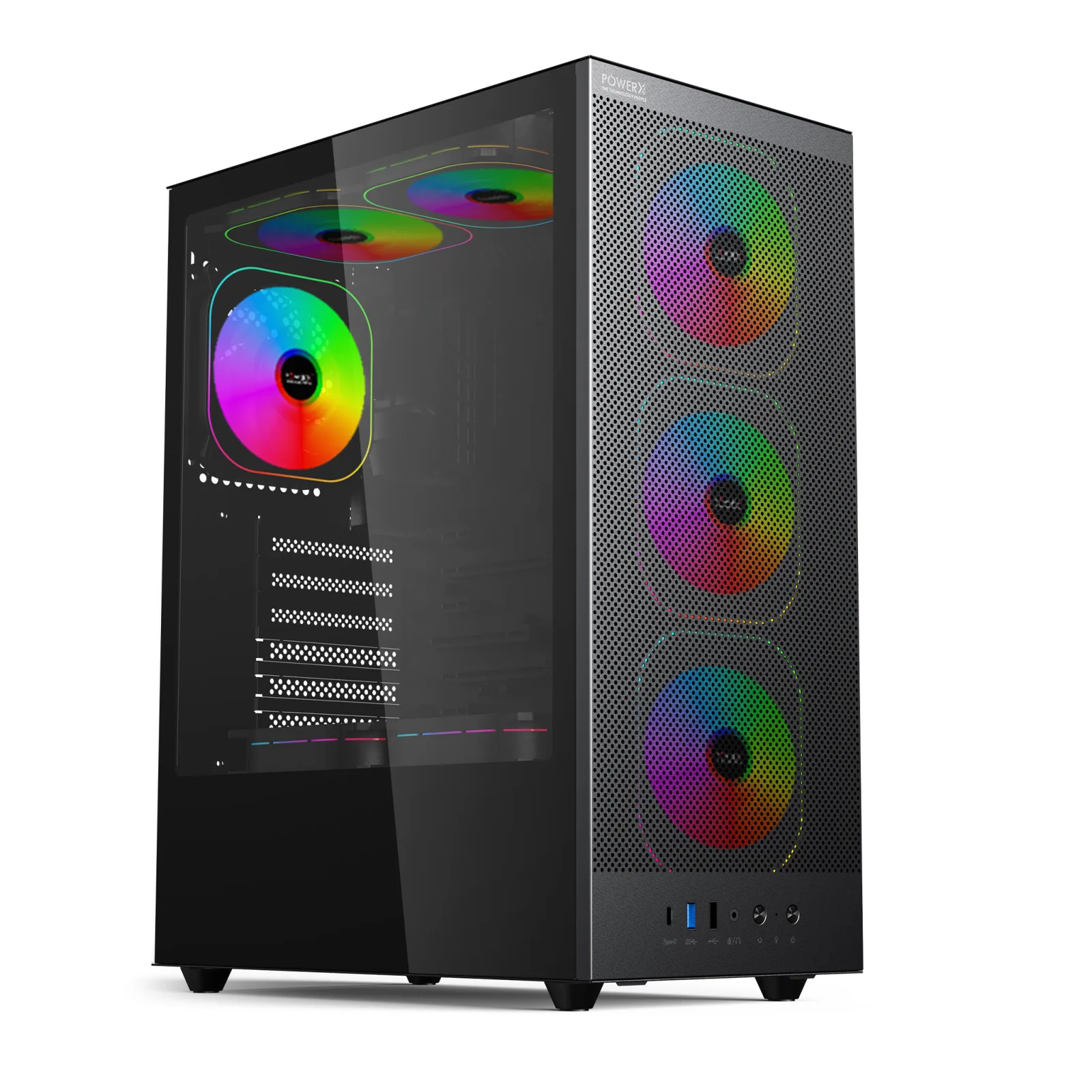 POWERX U900 ULTRA CABINET BLACK WITHOUT SMPS