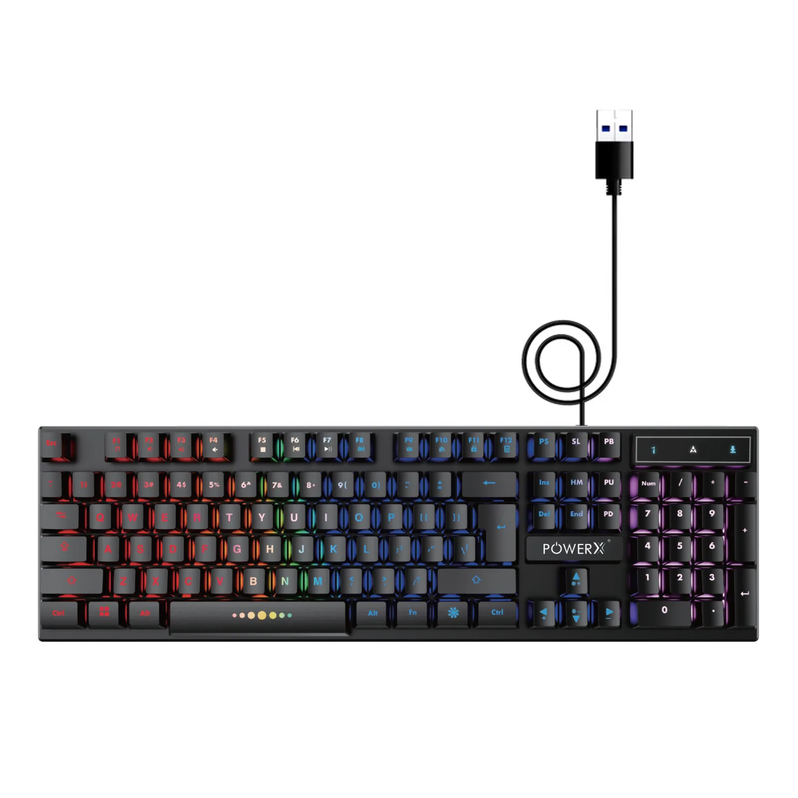 POWERX VIVIDGLOW-500 USB WIRED KEYBOARD